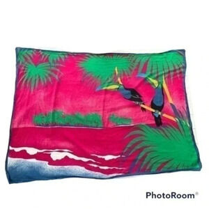 Jacques Rollet toucans Sarong Wrap tropical paradise Vintage